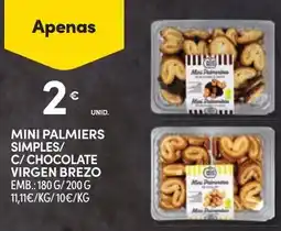 Continente Mini Palmiers promoção