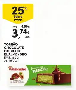 Continente torrão chocolate pistacho el almendro promoção