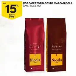 Continente cafés torrados da marca nicola promoção