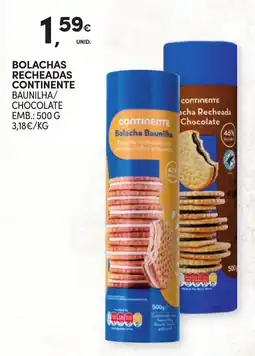 Continente Bolachas recheadas continente baunilha/chocolate promoção