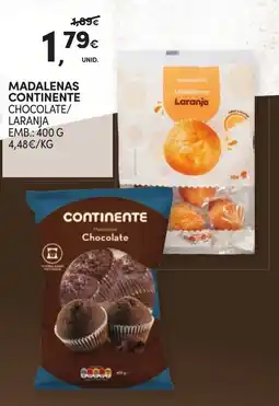 Continente Madalenas continente chocolate/laranja promoção