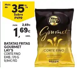 Continente batatas fritas gourmet lay's corte fino promoção