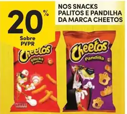 Continente Nos snacks palitos e pandilha da marca cheetos promoção