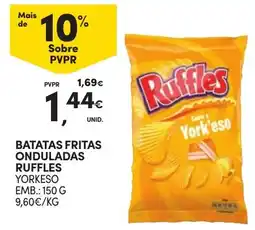 Continente batatas fritas onduladas ruffles yorkeso promoção