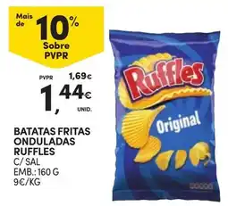 Continente batatas fritas onduladas ruffles promoção