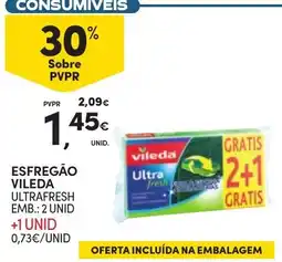 Continente esfregão vileda ultrafresh promoção