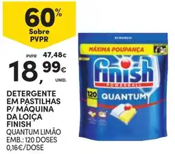Continente Detergente em pastilhas p/ máquina da loiça finish quantum limão promoção