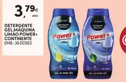 Continente Detergente gel máquina limão power+ promoção