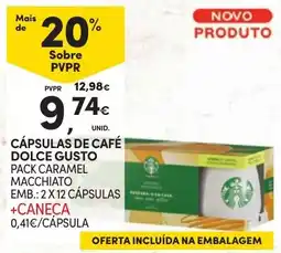 Continente Cápsulas de café dolce gusto promoção