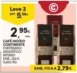 Continente Café moído continente promoção