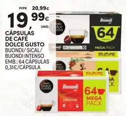 Continente cápsulas de café dolce gusto buondi promoção