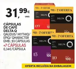 Continente Cápsulas de café delta q promoção