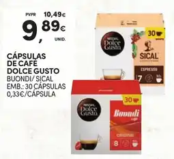 Continente Cápsulas de café Dolce Gusto Buondi/Sical promoção