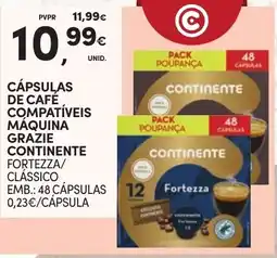Continente Cápsulas de café compatíveis máquina grazie continente promoção