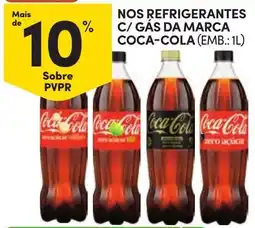 Continente refrigerantes c/ gás da marca coca-cola promoção