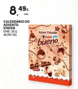 Continente Calendário do advento kinder bueno promoção