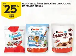 Continente Numa seleção de snacks de chocolate da marca kinder promoção