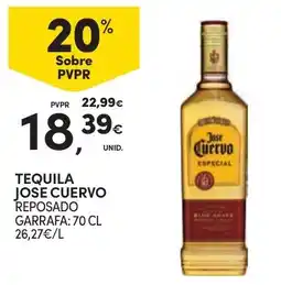 Continente Tequila Jose Cuervo Reposado promoção