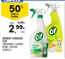 Continente spray creme cif promoção