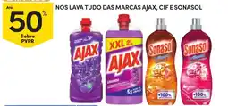 Continente nos lava tudo das marcas ajax, cif e sonasol promoção