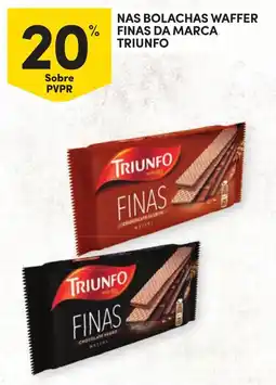 Continente Nas bolachas waffer finas da marca triunfo promoção
