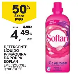 Continente Detergente liquido p/ maquina da roupa soflan promoção
