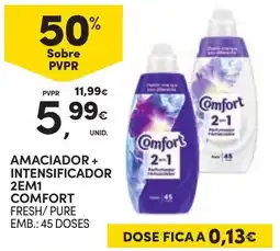 Continente amaciador + intensificador 2em1 comfort fresh/pure promoção