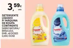 Continente Detergente líquido p/ máquina de roupa continente sabão natural/ brisa azul promoção