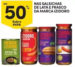 Continente salsichas de lata e frasco da marca izidoro promoção