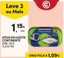 Continente Atum em azeite continente promoção