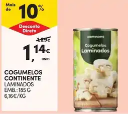 Continente Cogumelos continente laminados promoção