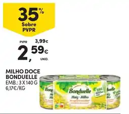 Continente Milho doce bonduelle promoção