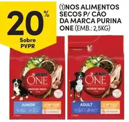 Continente Nos alimentos secos P/ cão da marca purina one promoção