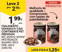 Continente Alimento Humido P/ Cão Continentepet Premium promoção
