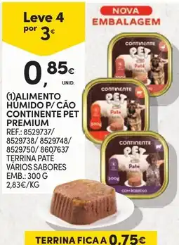 Continente Alimento Humido P/ Cão Continente Pet Premium promoção