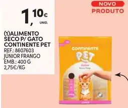 Continente Alimento seco p/ gato continente pet promoção