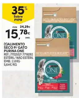 Continente alimento seco p/ gato purina one promoção