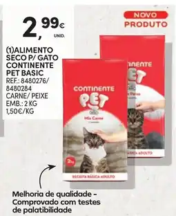 Continente Alimento seco p/ gato continente pet basic promoção