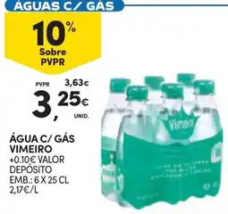 Continente Água c/ gás vimeiro promoção