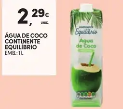 Continente Água de coco equilíbrio promoção