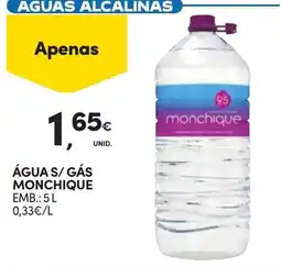 Continente Água s/ gás monchique promoção