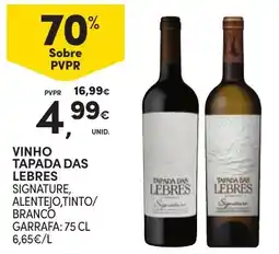Continente Vinho tapada das lebres promoção