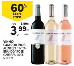 Continente vinho guarda rios alentejo, tinto/branco/rose promoção