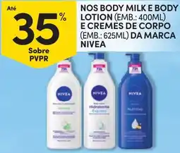 Continente nos body milk e body lotion da marca nivea promoção