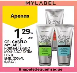 Continente Gel cabelo mylabel promoção