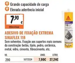Obramat Adesivo de fixação extrema sikaflex 118 promoção