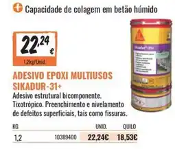 Obramat Adesivo epoxi multiusos sikadur-31+ promoção