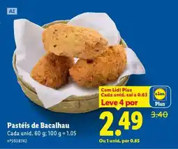 Lidl PASTÉIS DE BACALHAU promoção