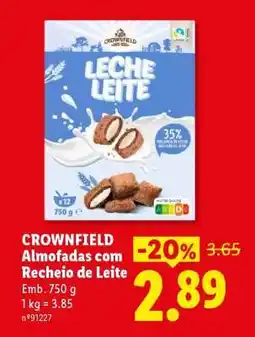 Lidl CROWNFIELD Almofadas com Recheio de Leite promoção