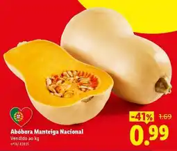Lidl Abóbora Manteiga Nacional promoção